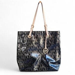 Michael Kors Jet Set North South Tote black glossy